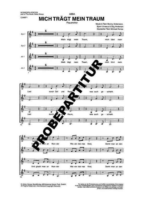 Mich trägt mein Traum