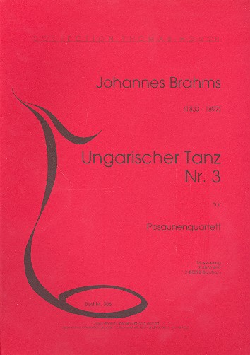 Ungarischer Tanz Nr.3 für 4 Posaunen
