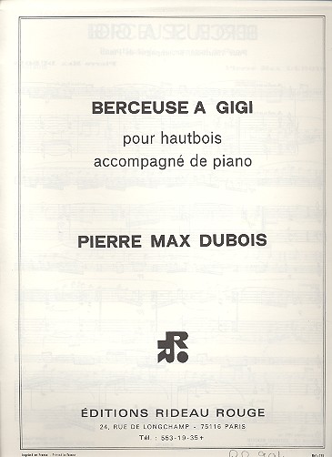 Berceuse à Gigi pour hautbois et piano