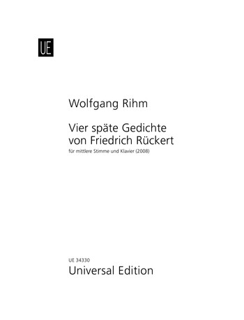 4 späte Gedichte von Friedrich Rückert