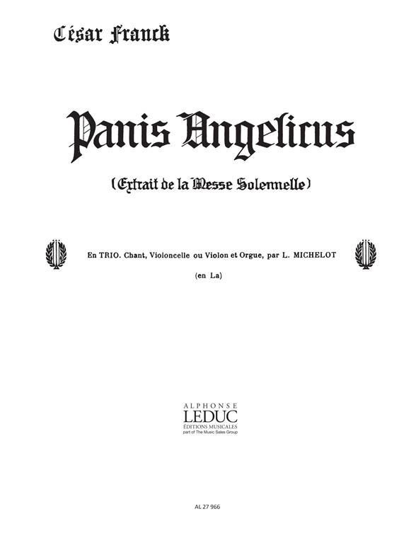 Panis angelicus pour chant, violon