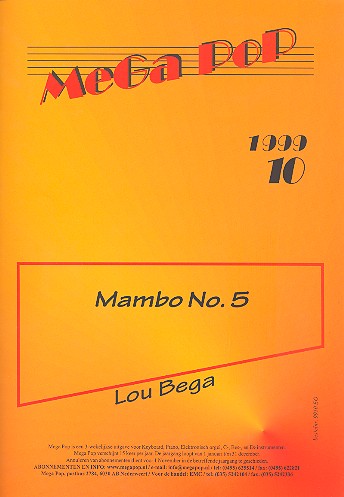 Mambo no.5: für E-Orgel (mit Text
