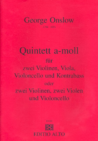 Quintett a-Moll für 2 Violinen, Viola,