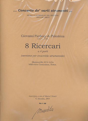 8 Ricercari a 4 parti
