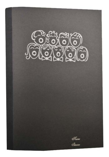 Notenmappe Sänger schwarz Karton