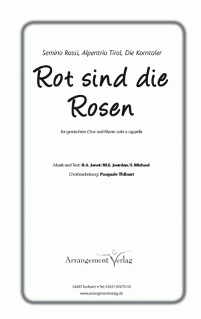 Rot sind die Rosen für gem Chor