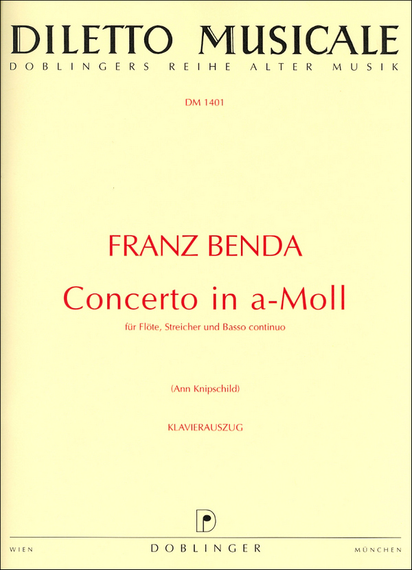 Konzert a-Moll für Flöte, Streicher und Bc