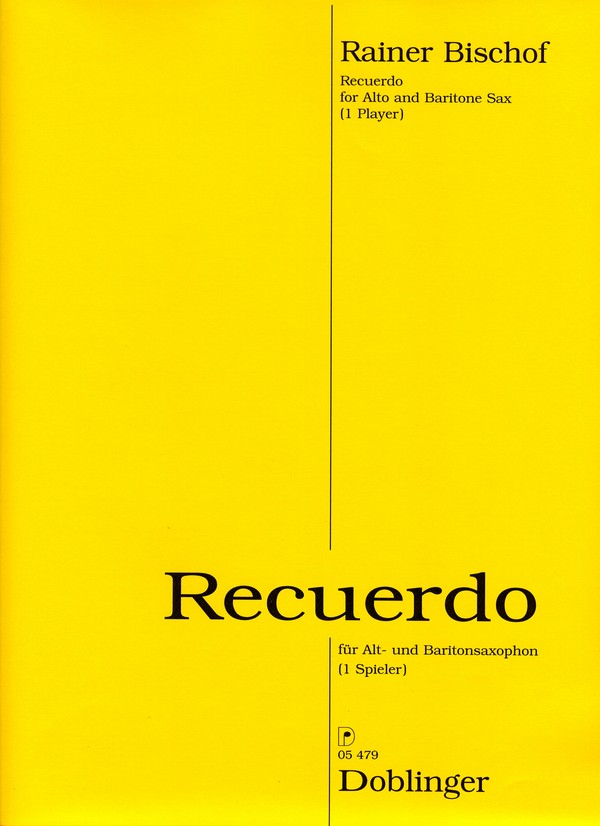 Recuerdo für Altsaxophon und