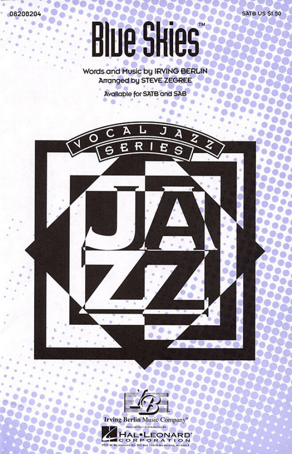 Blue Skies for mixed chorus (SATB)