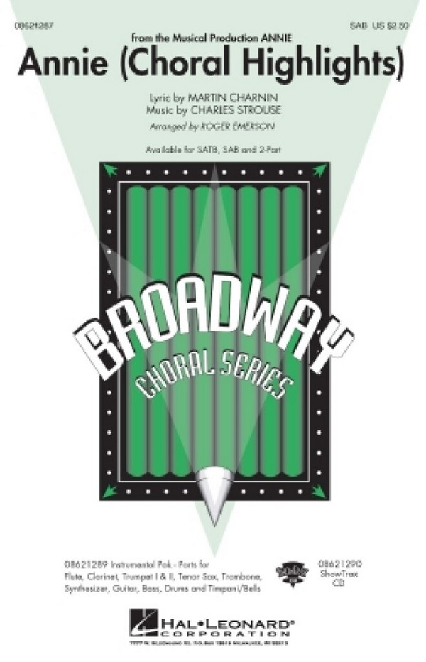 Annie (Choral Highlights) for mixed chorus