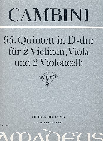 Quintett D-Dur Nr.65 für 2 Violinen,