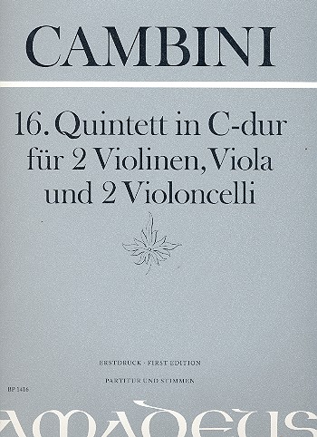 Quintett C-Dur Nr.16 für 2 Violinen,
