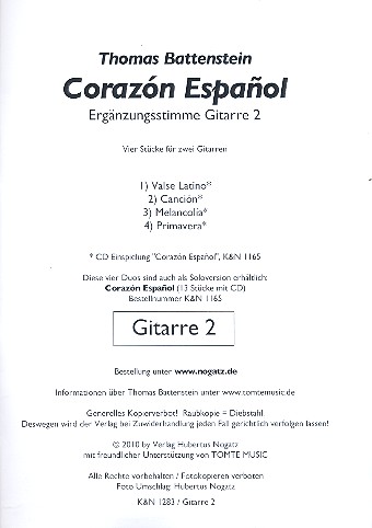 Corazón espanol (+CD) für Gitarre