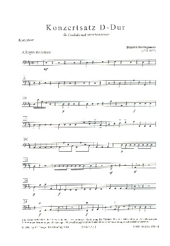 Konzertsatz D-Dur für Cembalo und