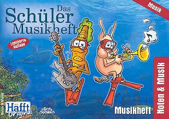 Musikheft Din A5 quer 96 Seiten