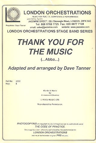 Thank You for the Music: for vocals