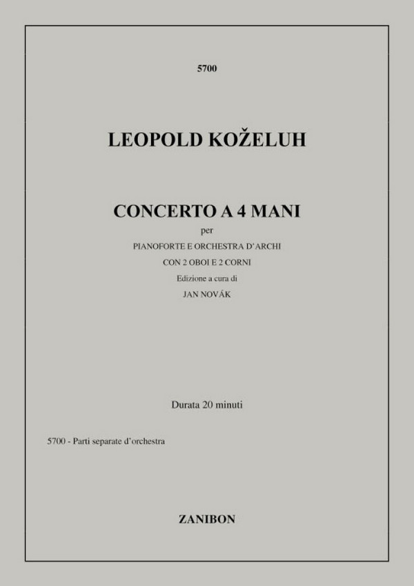 Concerto per pianoforte a 4 mani,