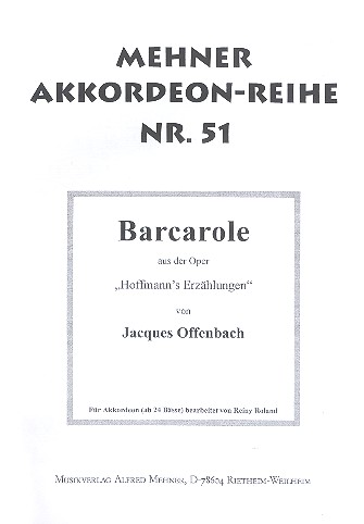 Barcarole aus Hoffmanns Erzählungen