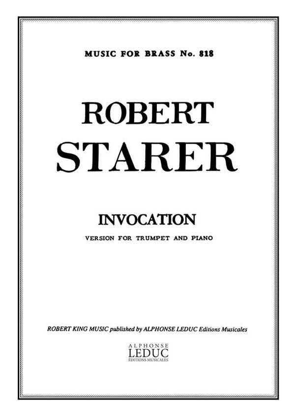 Invocation pour trompette et piano