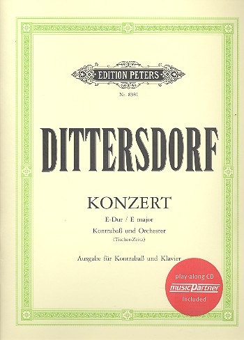 Konzert E-Dur Krebs172 für Kontrabaß und Orchester (+CD)