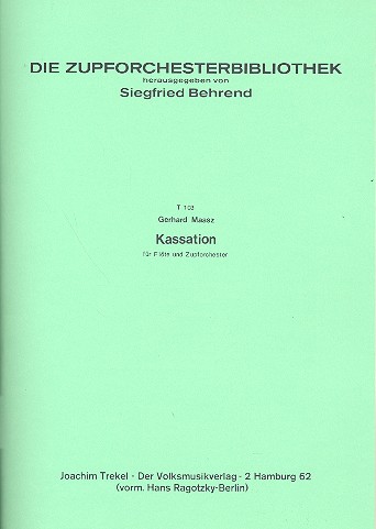 Kassation für Flöte und Zupforchester