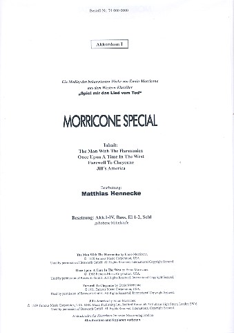 Morricone Special: für Akkordeonorchester