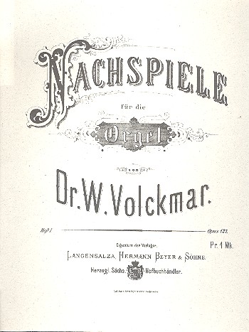 Nachspiele Band 1 op.137