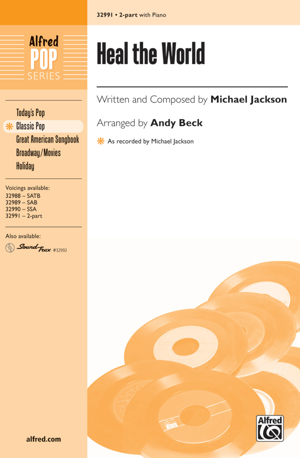 Heal the World for 2-part chorus and piano