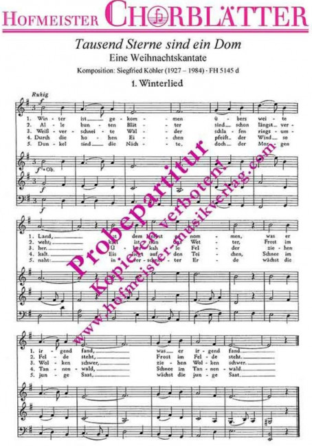 Tausend Sterne sind ein Dom op.8