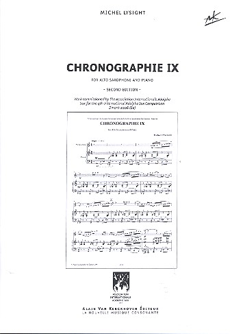 Chronographie IX for alto saxophone