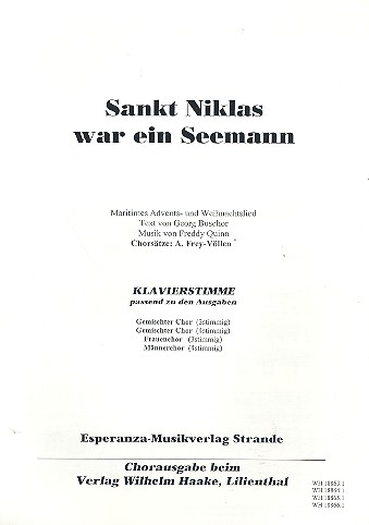 Sankt Niklas war ein Seemann