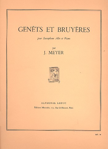 Genets et bruyères pour saxophone alto