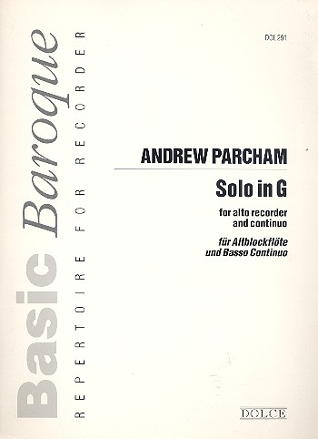 Solo-G-Dur für Altblockflöte und Bc