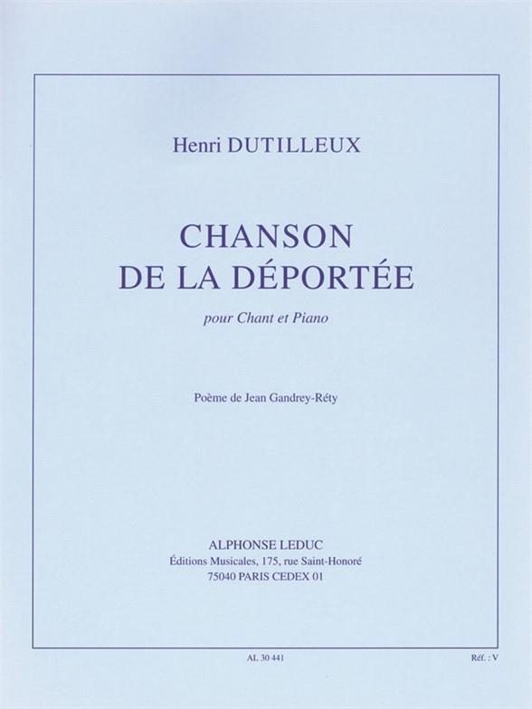Chanson de la déportée pour chant