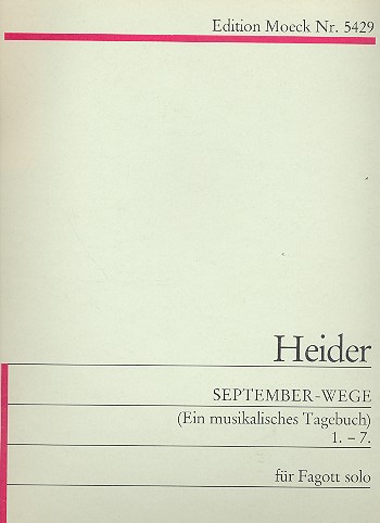 September-Wege 1. - 7. für Fagott