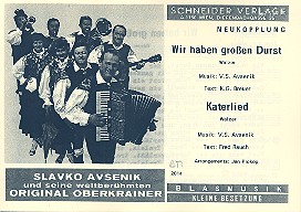 Wir haben Durst  und  Katerlied: