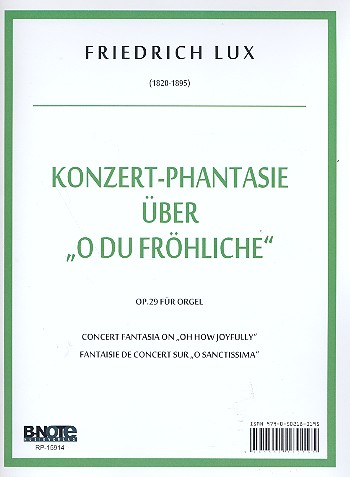Fantasie über Oh du fröhliche op.29