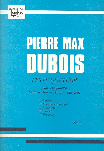 Petit quatuor pour 4 saxophones (SATBar)