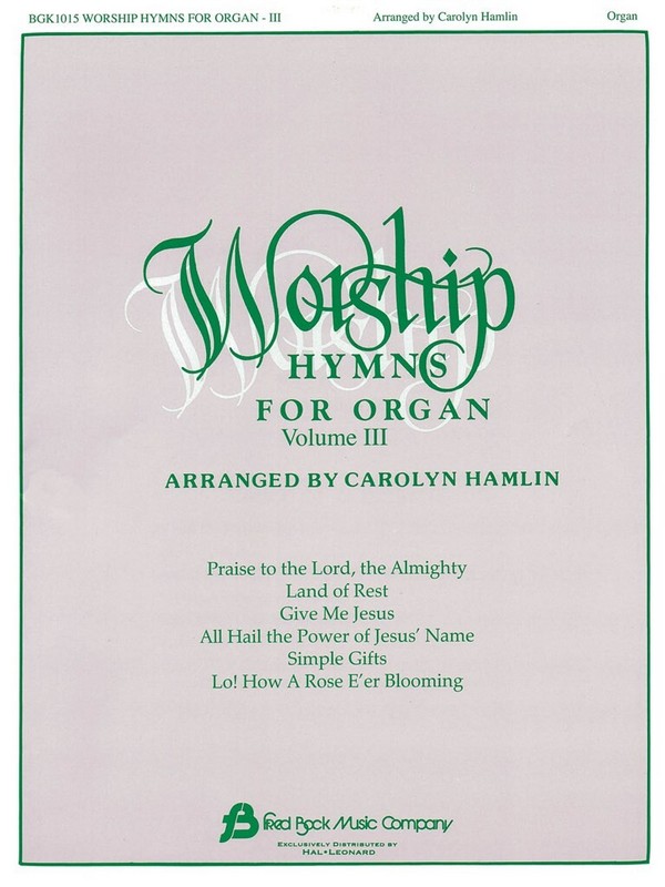 HL00103026  Worship Hymns for Organ - Volume 3