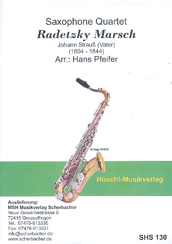 Radetzky-Marsch für 4 Saxophone