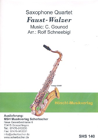 Faust-Walzer für 4 Saxophone