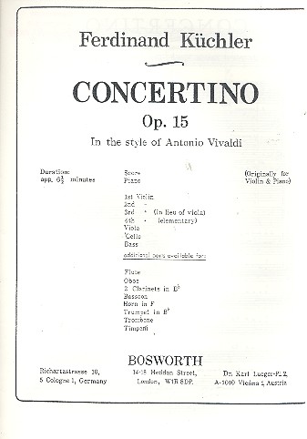 Concertino D-Dur op.15