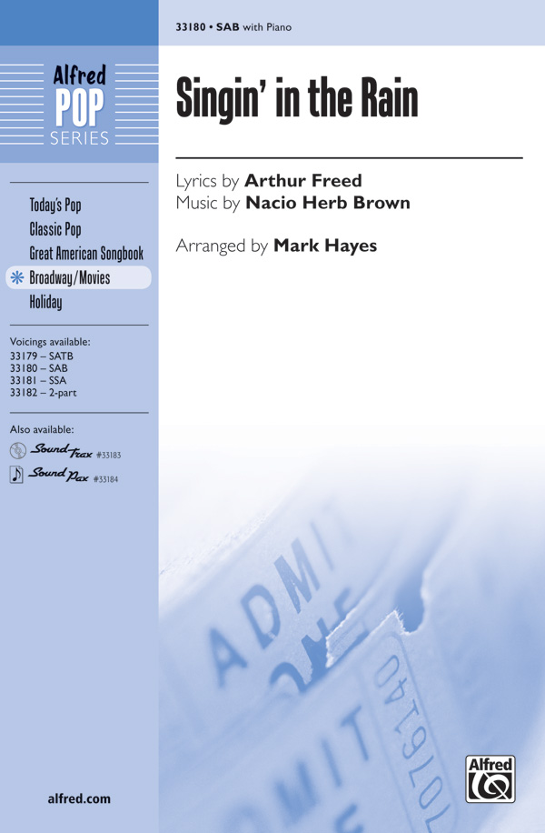 Singin' in the Rain for mixed chorus