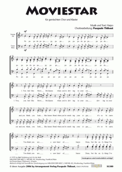 Moviestar für gem Chor a cappella