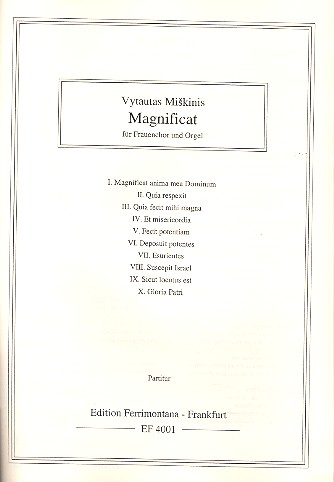 Magnificat für Frauenchor und Orgel