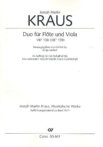 Duo VB²158 (VB1/159) für Flöte und Viola