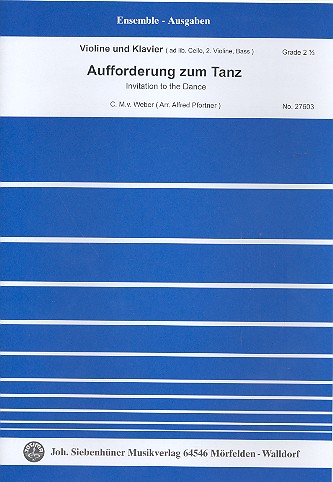 Aufforderung zum Tanz . für Violine und