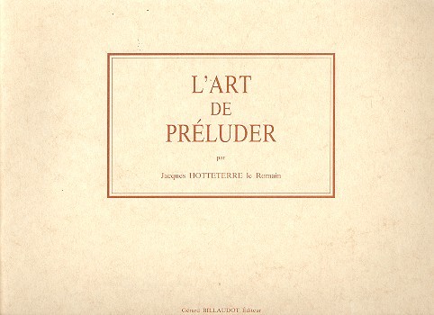 L'art de préluder sur la flûte traversière