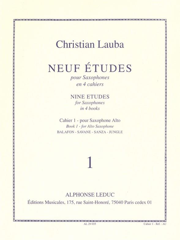 9 Études vol.1 pour saxophone alto