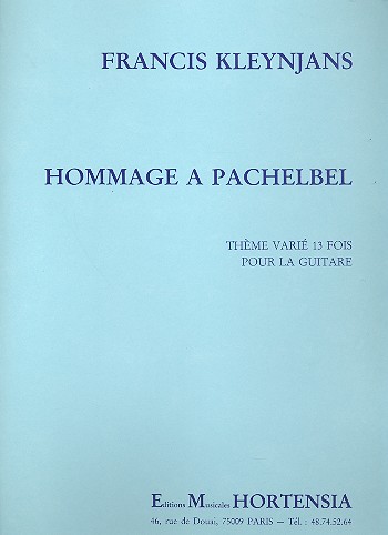 Hommage à Pachelbel pour guitare
